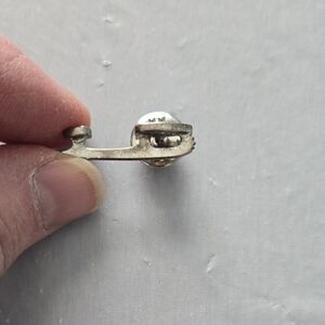 Figure Skating Tie Tack Silver Metal